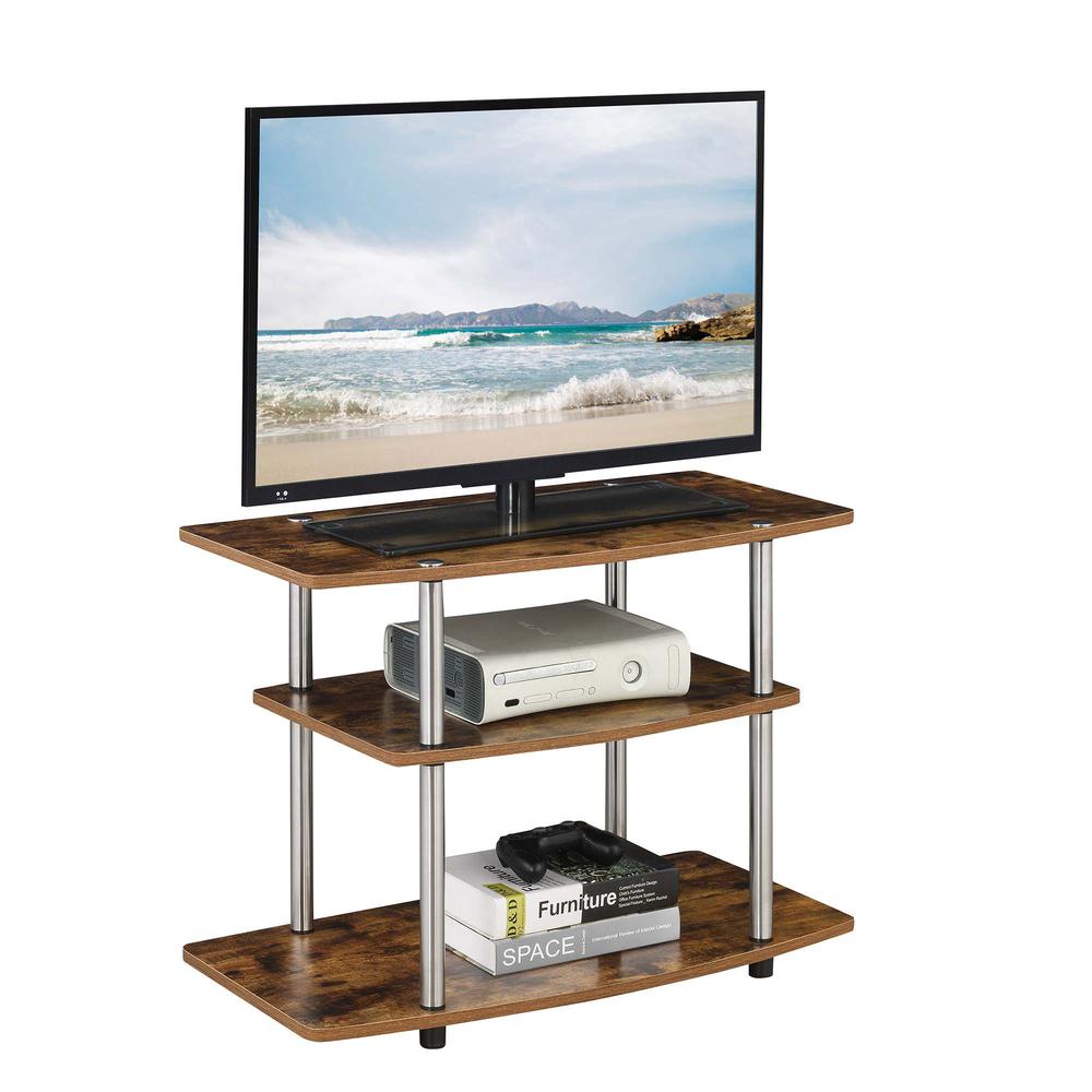 Designs2Go No Tools 3 Tier TV Stand Barnwood