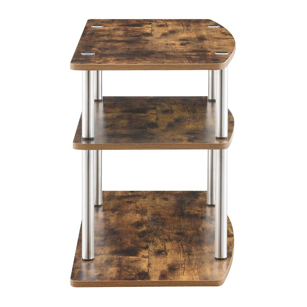 Designs2Go No Tools 3 Tier TV Stand Barnwood