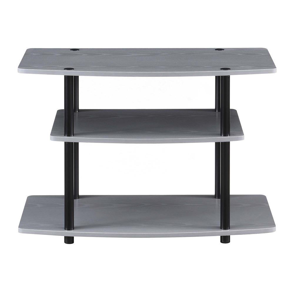 Designs2Go No Tools 3 Tier TV Stand Gray / Black