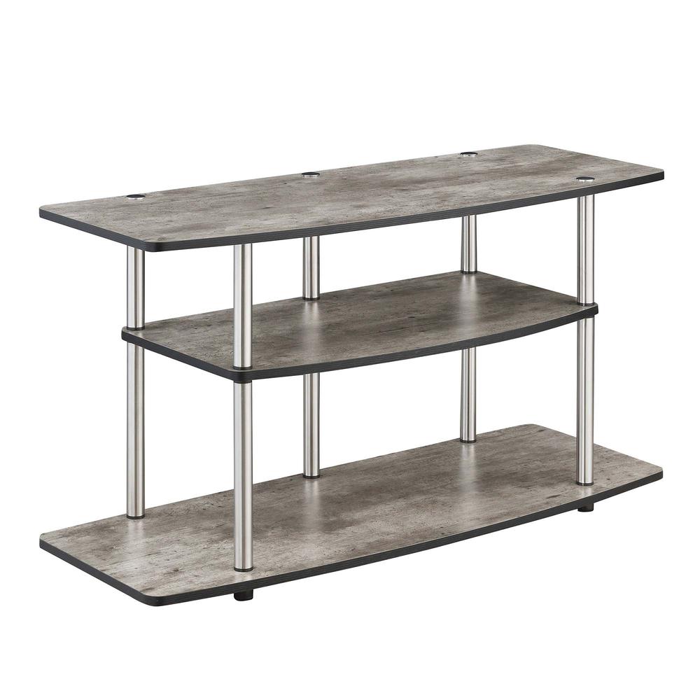 No Tools 3 Tier Wide TV Stand for TVs up to 46 Inches