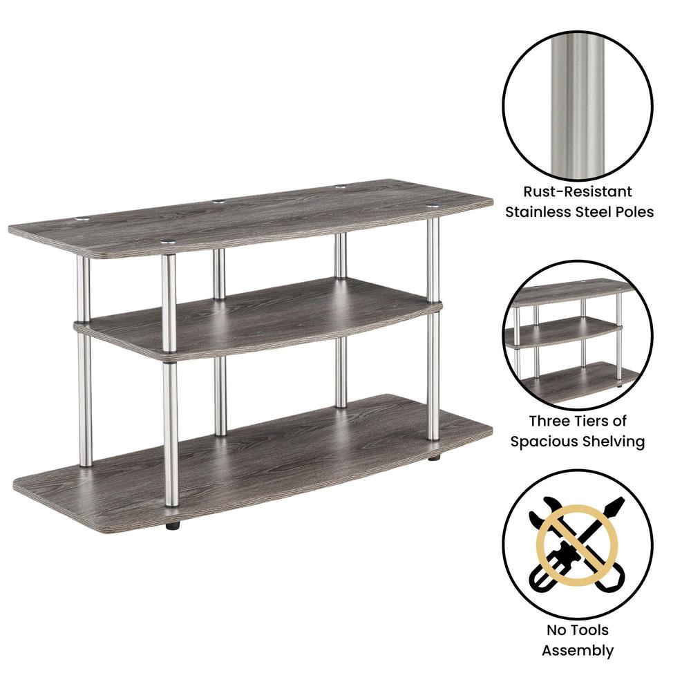 No Tools 3 Tier Wide TV Stand for TVs up to 46 Inches