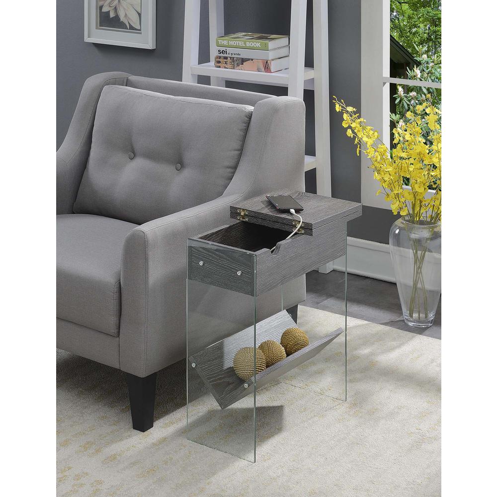 SoHo Electric Flip Top End Table