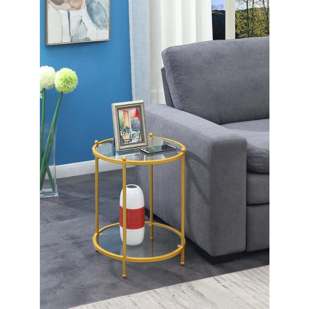 Royal Crest 2 Tier Round End Table