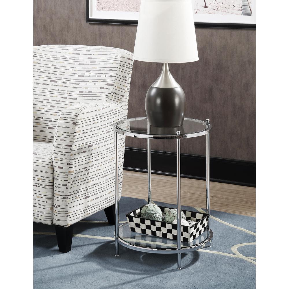 Royal Crest 2 Tier Round End Table
