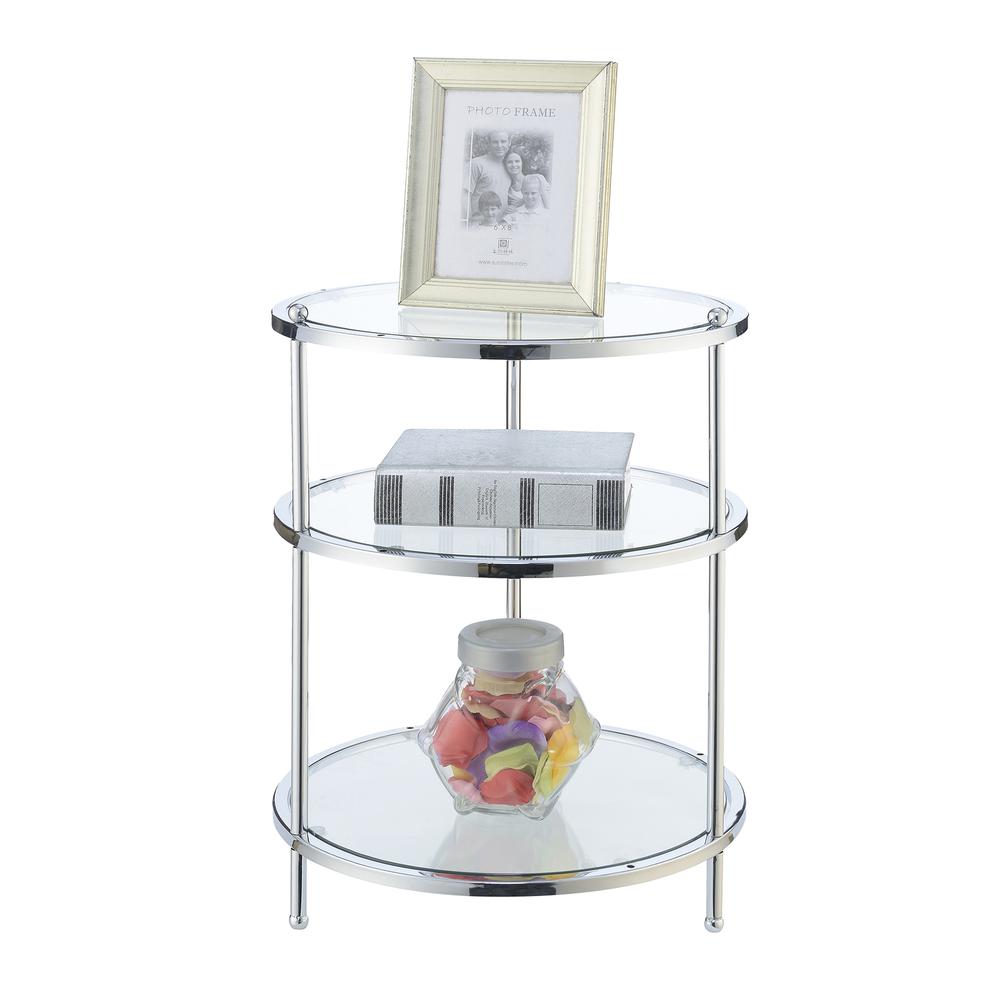 Royal Crest 3 Tier Round End Table