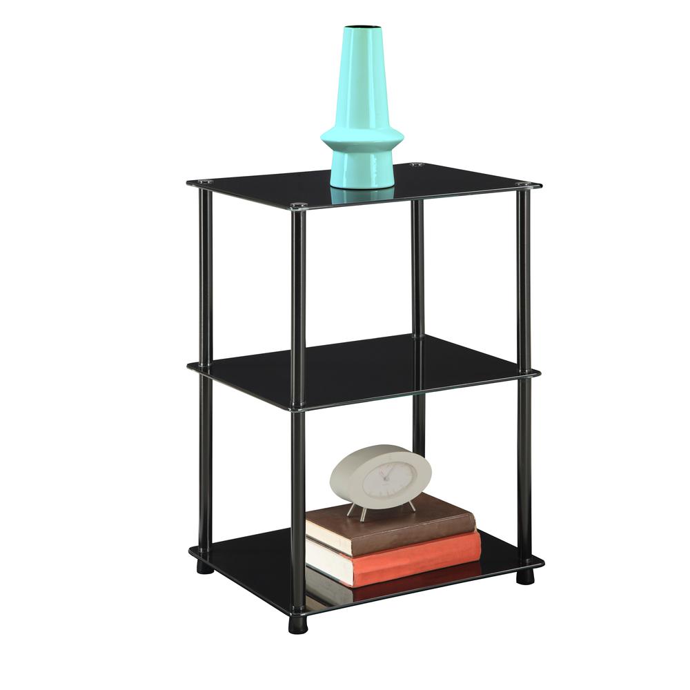 Designs2Go Classic Glass 3 Tier Lamp / End Table