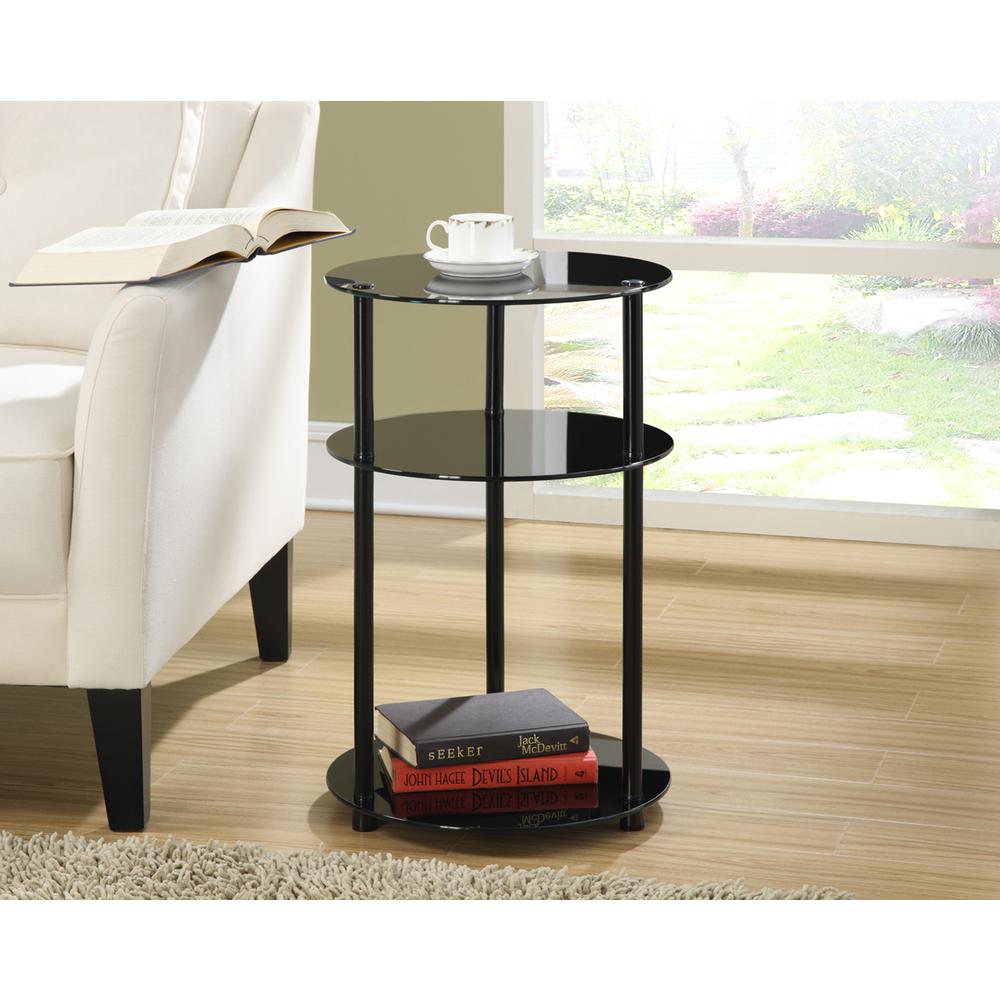 Designs2Go Classic Glass 3 Tier Round Table