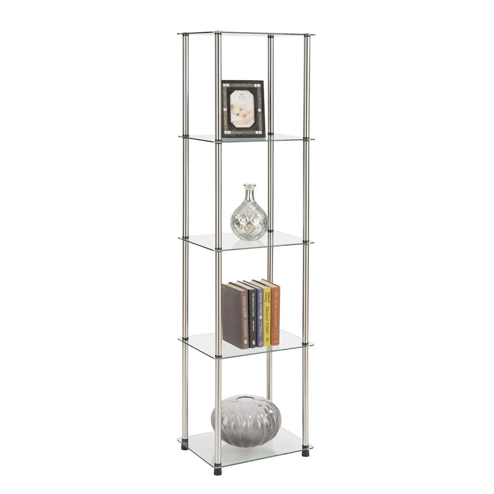 Designs2Go Classic Glass 5 Tier Glass Tower