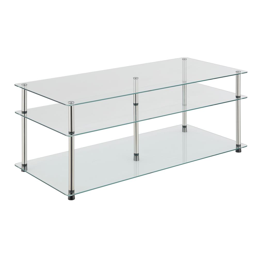 Designs2Go Classic Glass 3 Tier Coffee Table