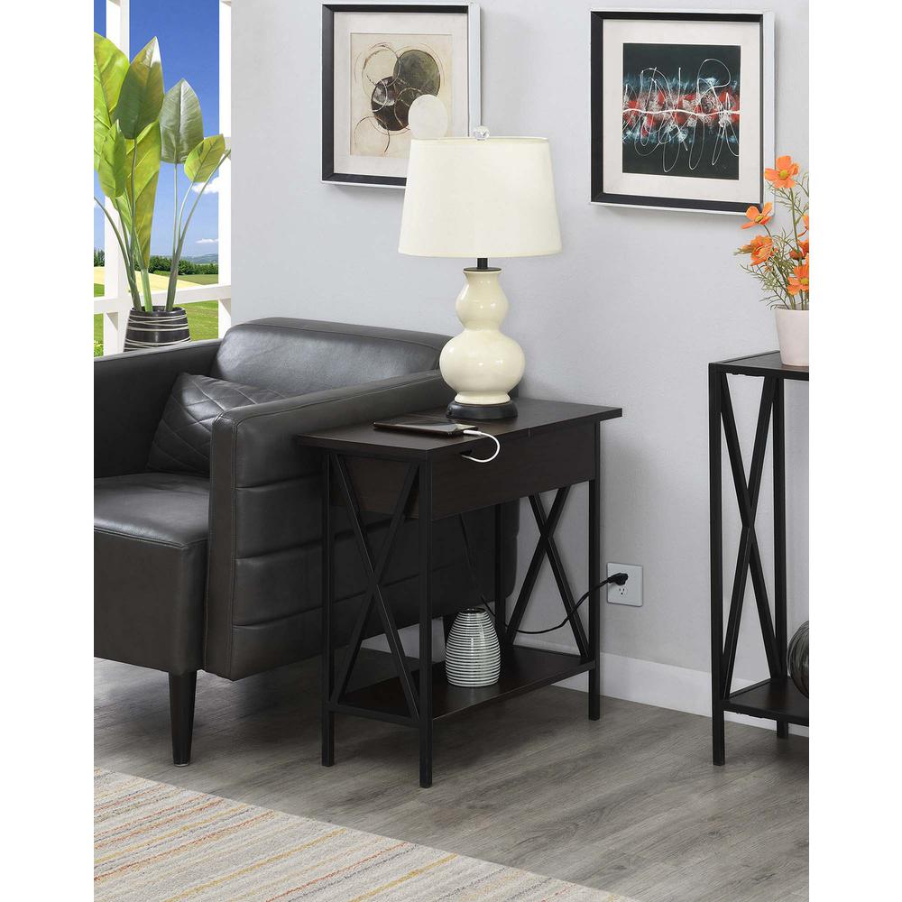 Tucson Flip Top End Table with Charging Station