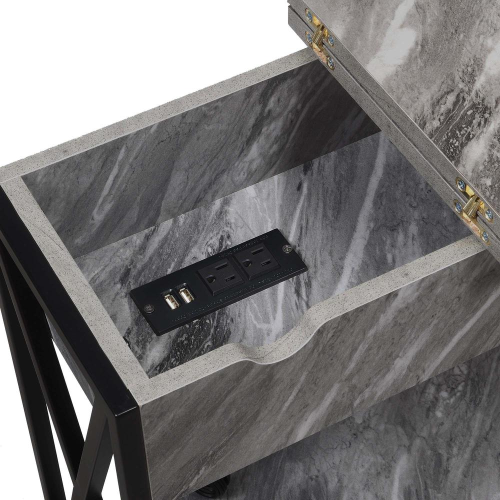 Tucson Flip Top End Table with Charging Station