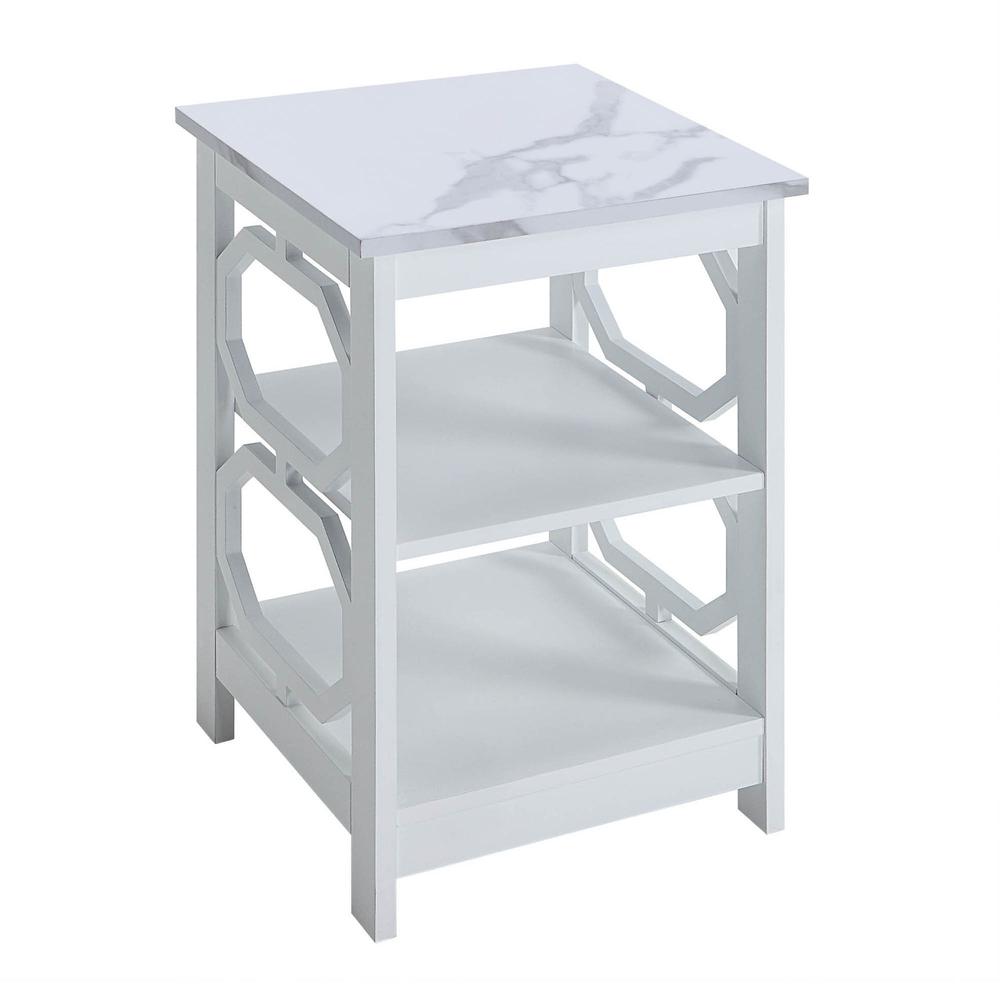 Omega End Table with Shelves
