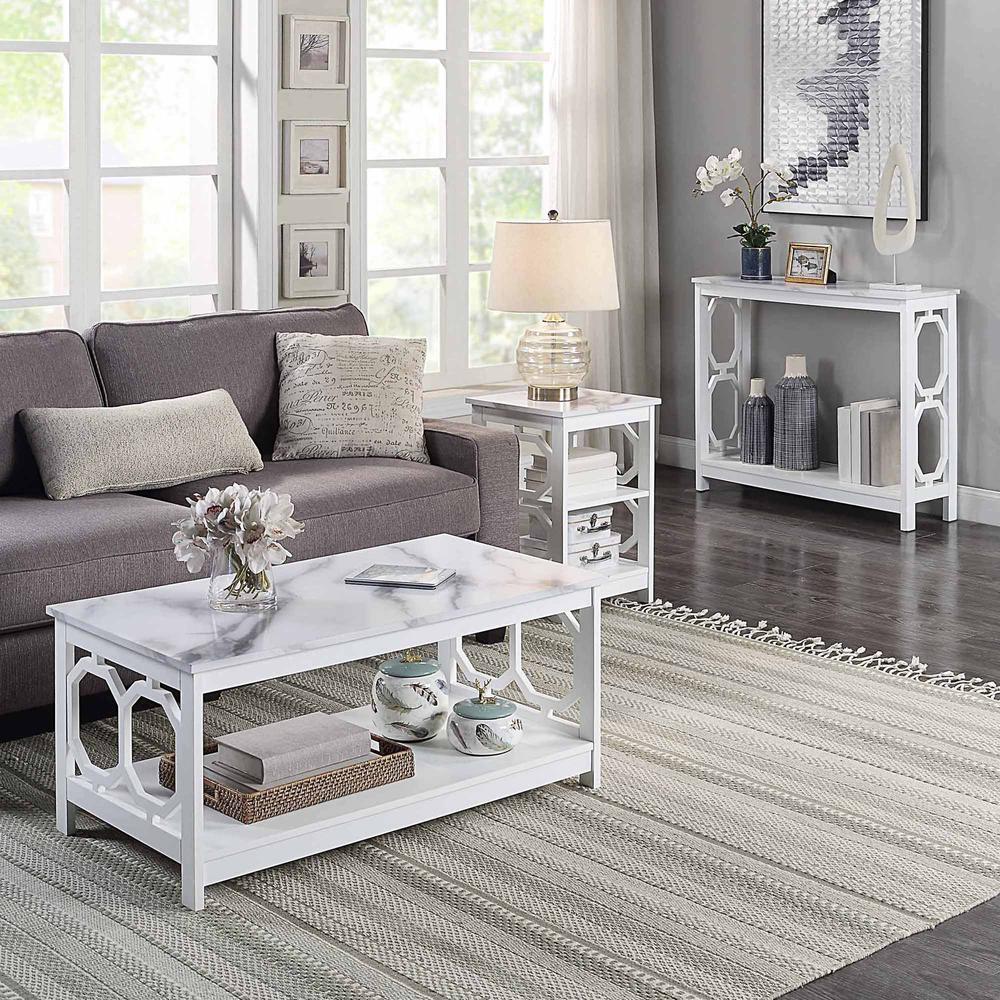 Omega End Table with Shelves