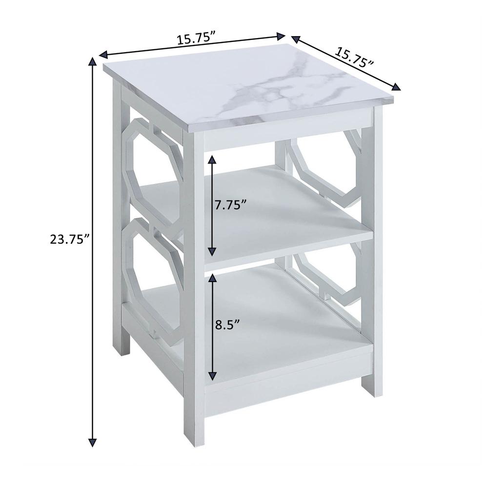 Omega End Table with Shelves