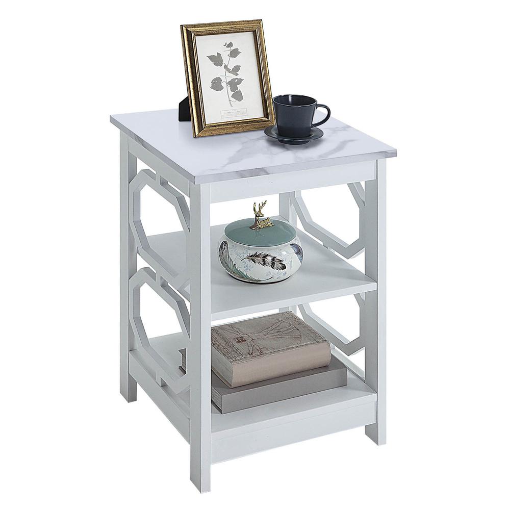 Omega End Table with Shelves