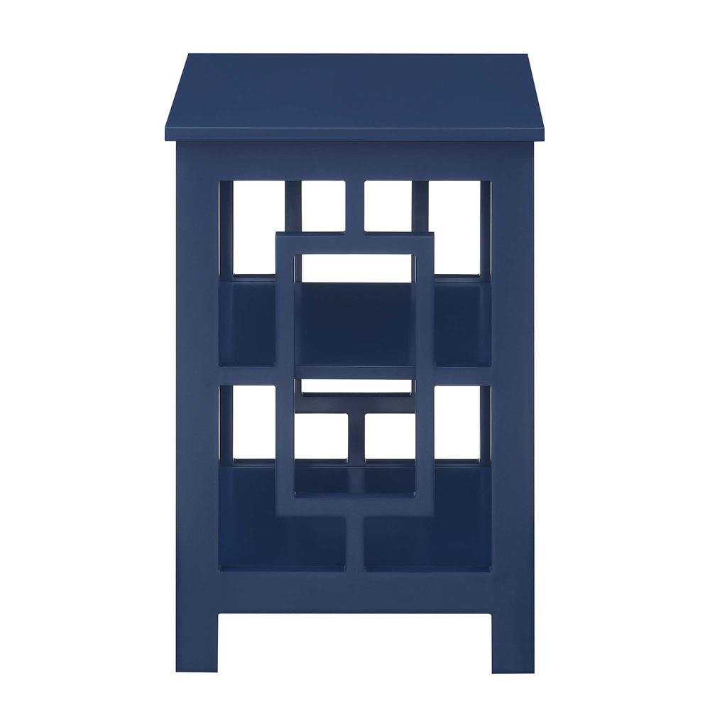 Town Square End Table with Shelves -Cobalt Blue