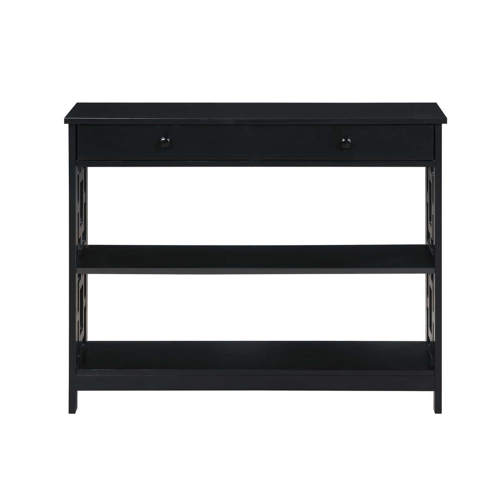 Town Square 1 Drawer Console Table, Black