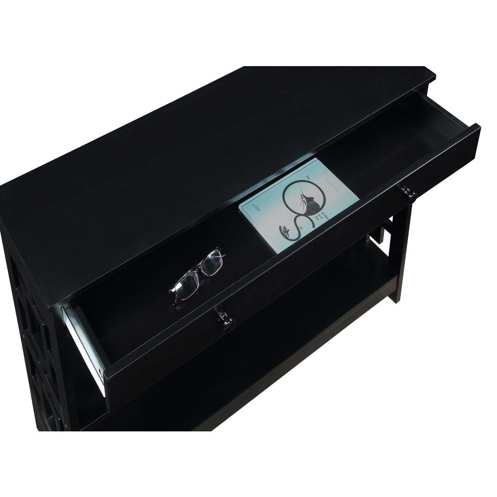 Town Square 1 Drawer Console Table, Black