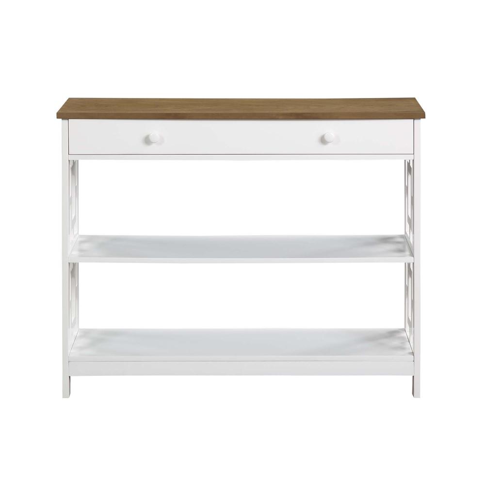 Town Square 1 Drawer Console Table, Driftwood/White