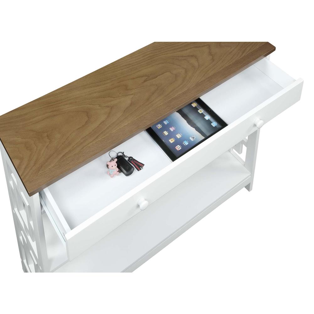 Town Square 1 Drawer Console Table, Driftwood/White