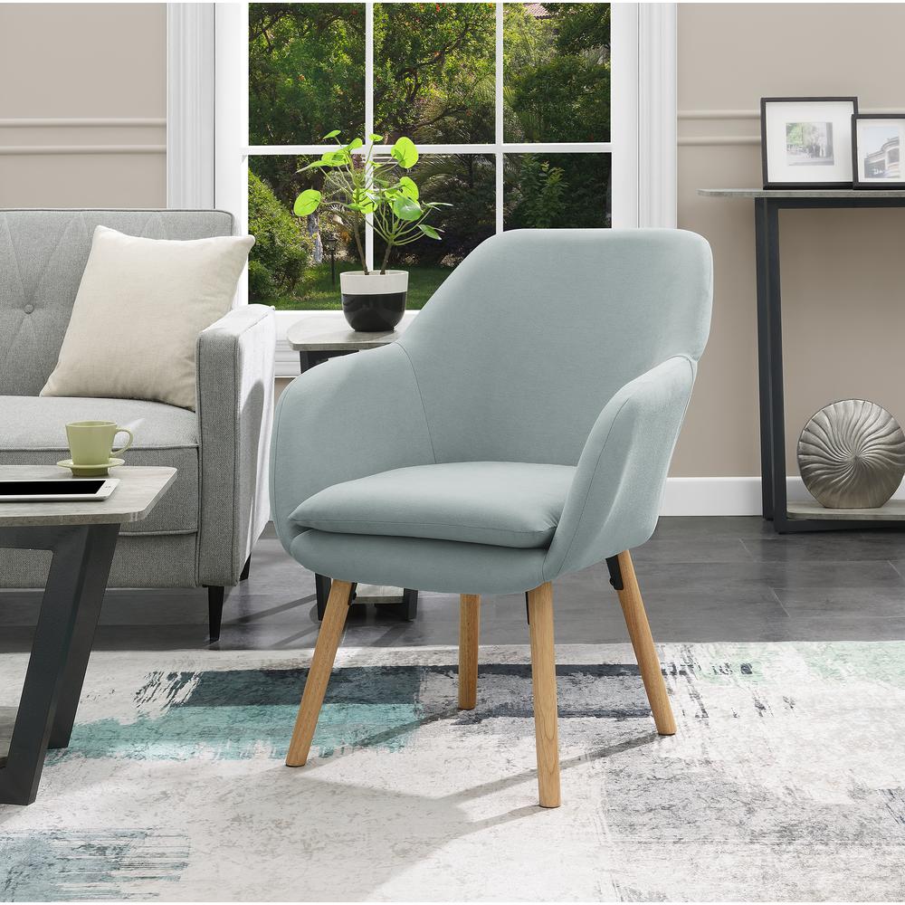 Take a Seat Charlotte Accent Chair, Sea Foam Blue Fabric