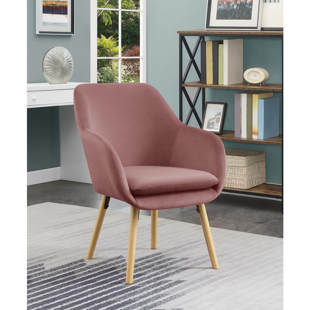 Take a Seat Charlotte Accent Chair, Blush Velvet