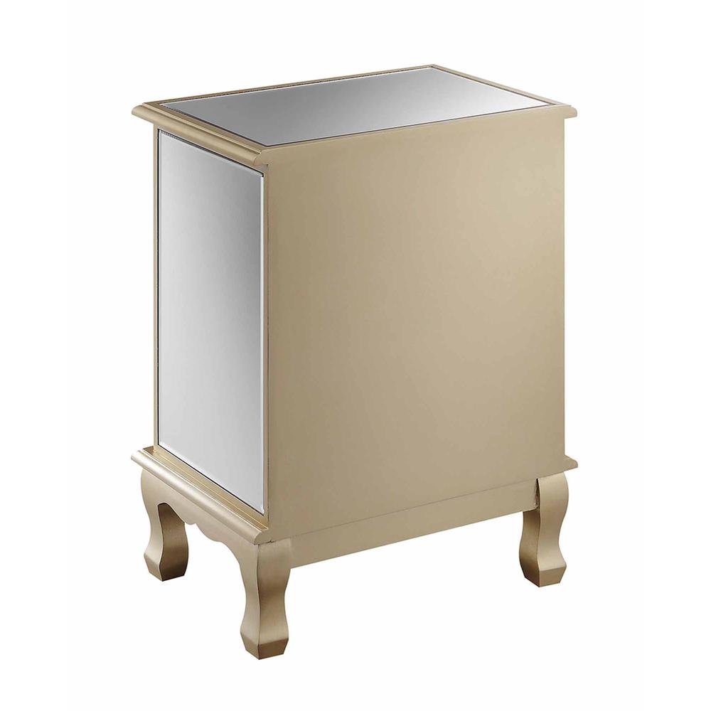 Gold Coast Vineyard 3 Drawer Mirrored End Table