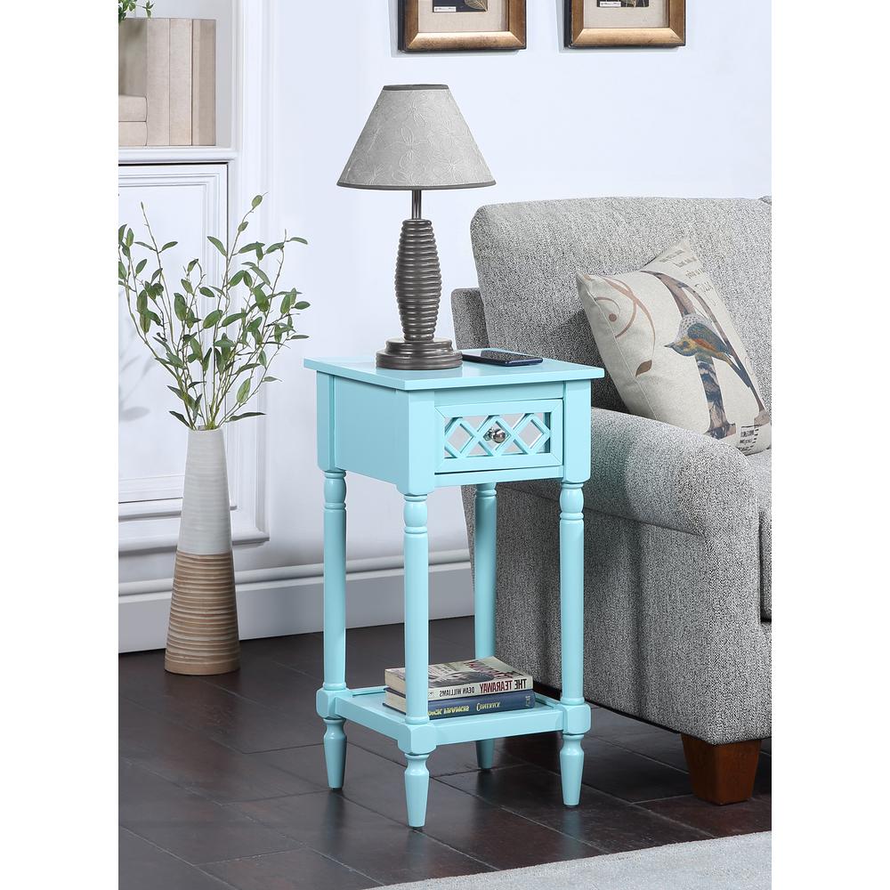 French Country Khloe Deluxe- 1 Drawer Accent Table with Shelf