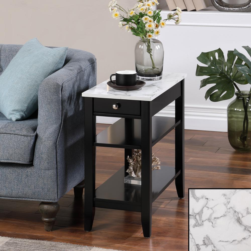 American Heritage 1 Drawer Chairside End Table with Shelves
