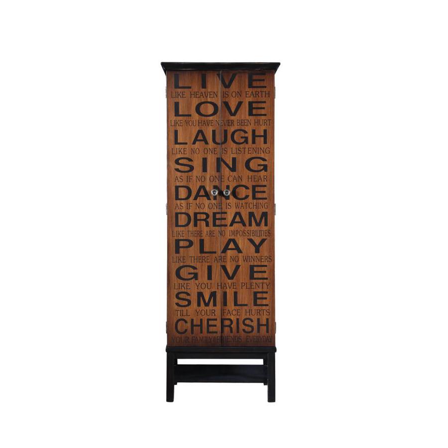 Lovegood 2-door Accent Cabinet Rich Brown and Black