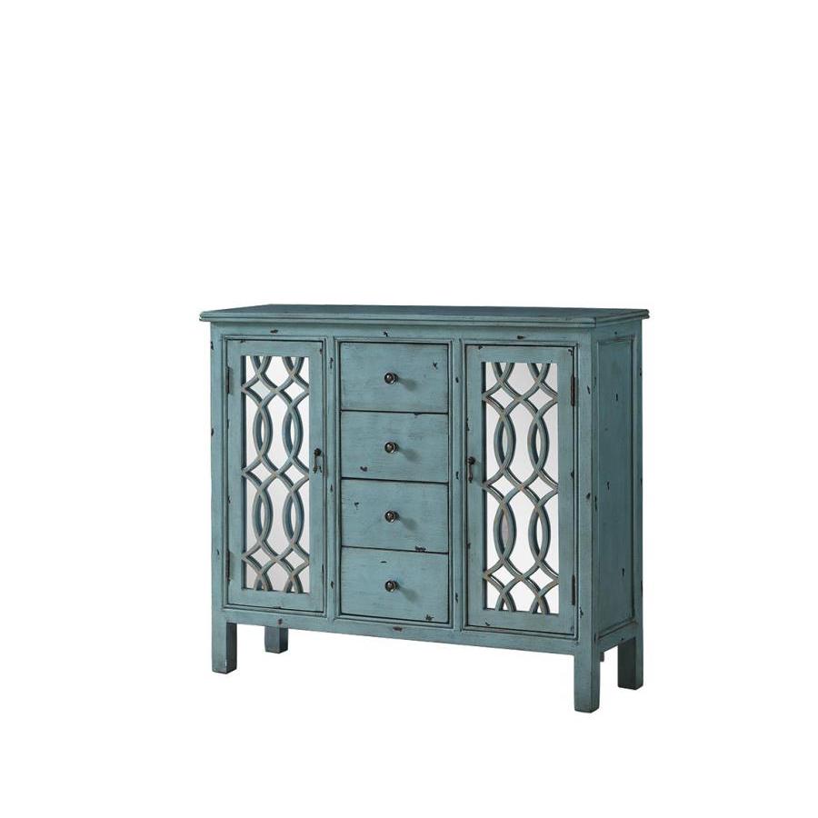 Rue 4-drawer Accent Cabinet Antique Blue