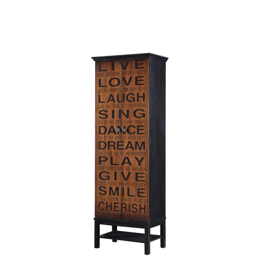 Lovegood 2-door Accent Cabinet Rich Brown and Black