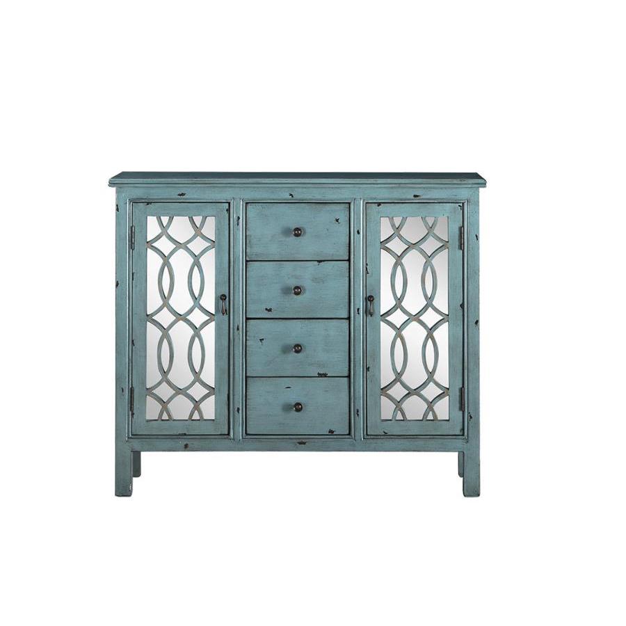 Rue 4-drawer Accent Cabinet Antique Blue