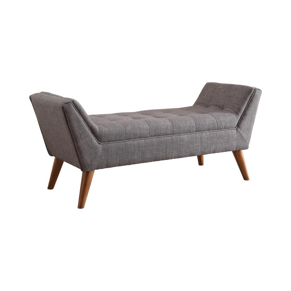 Benjamin Flared Arm Bench Grey and Brown