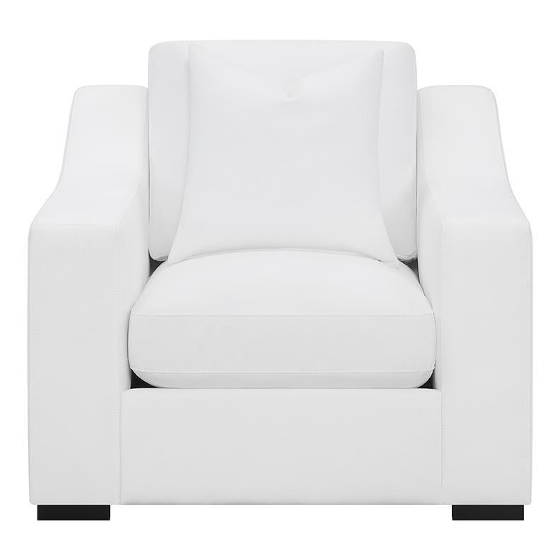 Ashlyn Upholstered Sloped Arms Chair White