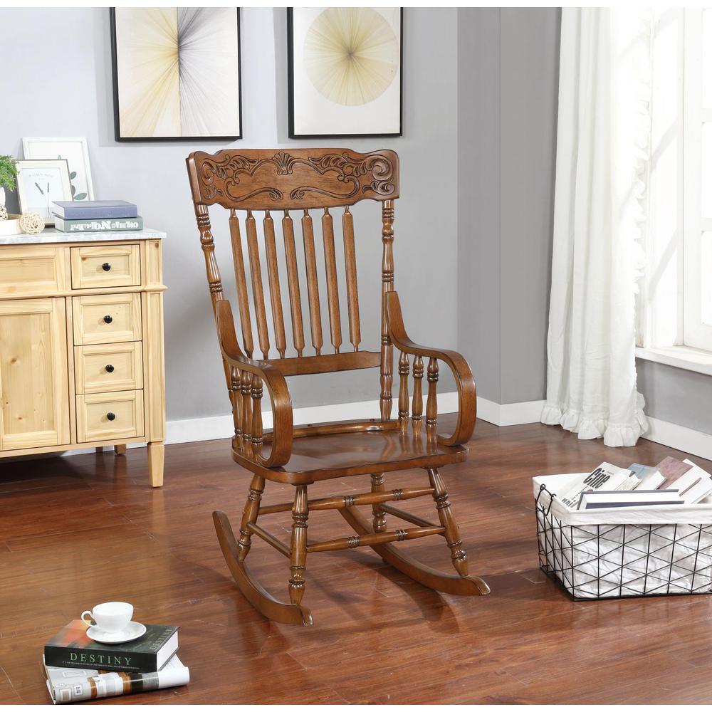 Sara Back Rocking Chair Warm Brown