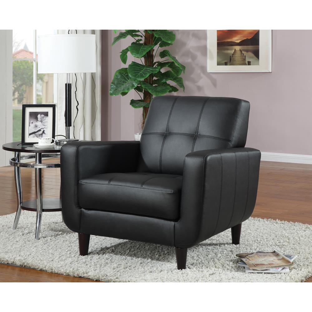 Aaron Padded Seat Accent Chair Black