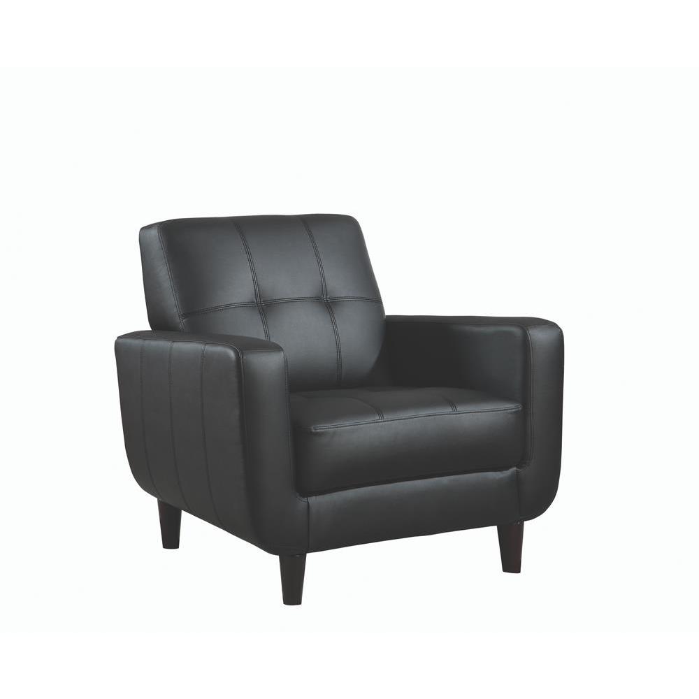 Aaron Padded Seat Accent Chair Black