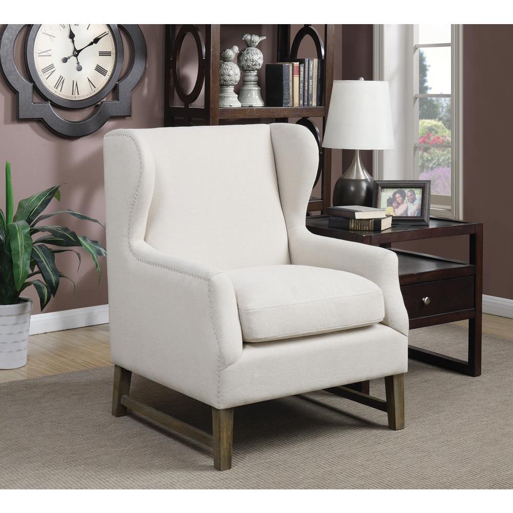Fleur Wing Back Accent Chair Cream