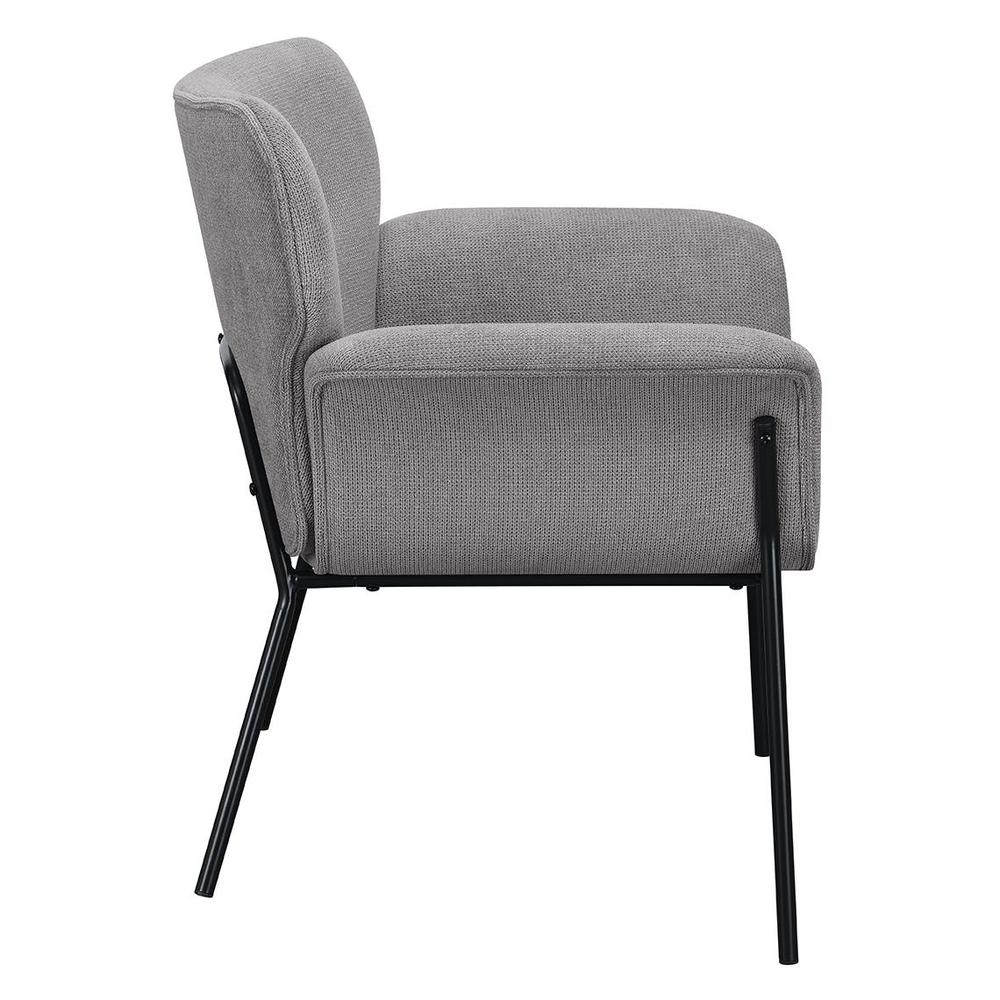 Davina Upholstered Flared Arms Accent Chair Ash Grey