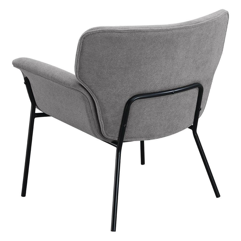 Davina Upholstered Flared Arms Accent Chair Ash Grey