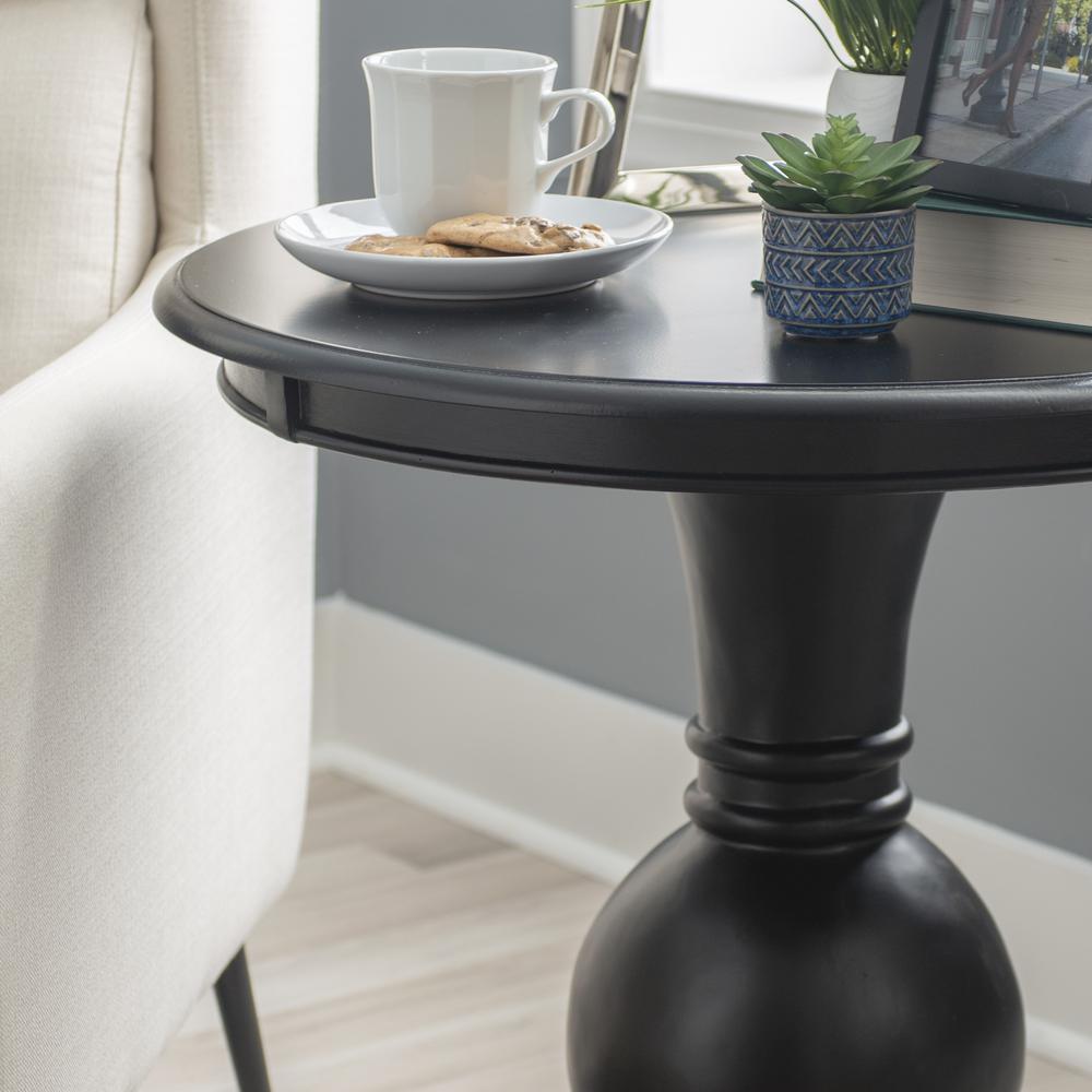 Adeline Round Accent Table Black