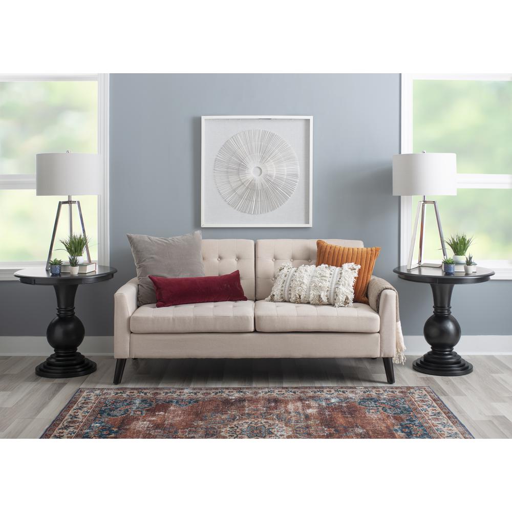 Adeline Round Accent Table Black