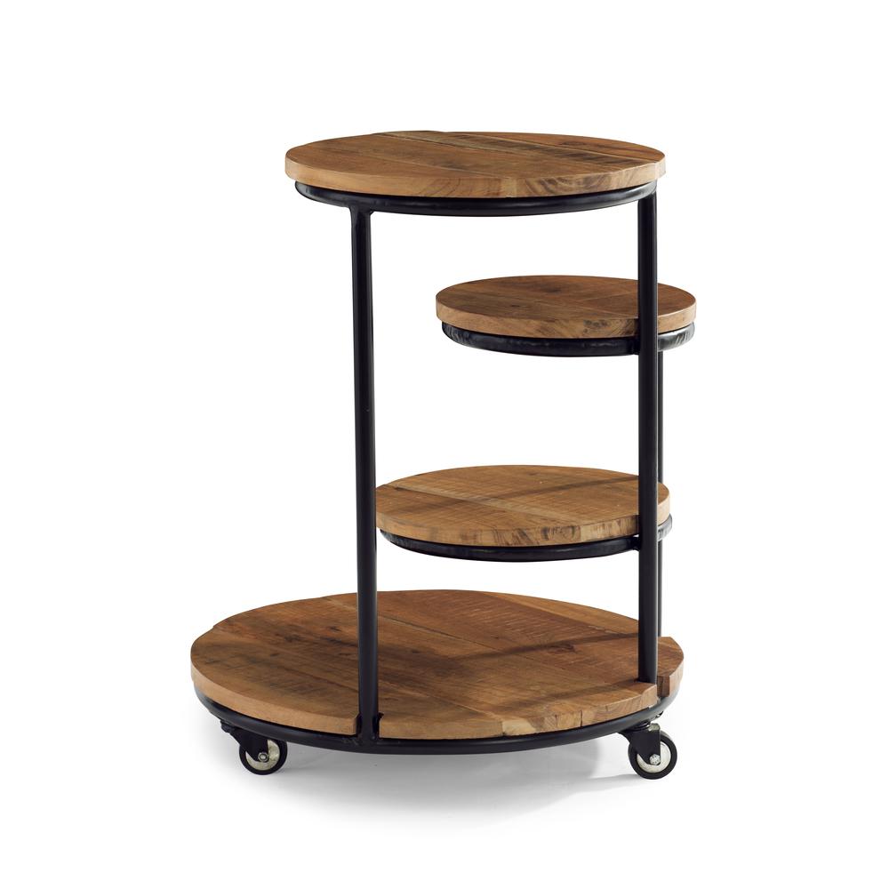 Collis Four Tiered Plant Stand Side Table Wheels
