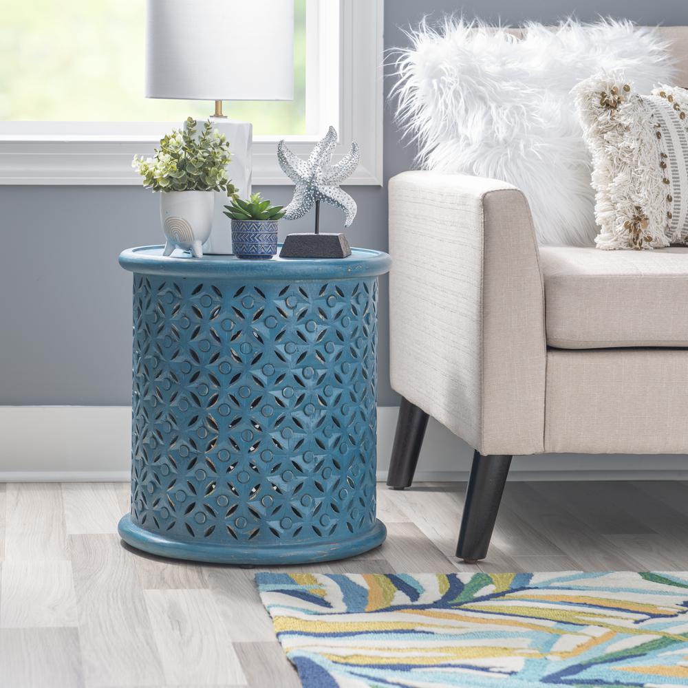 Inora Side Table Blue