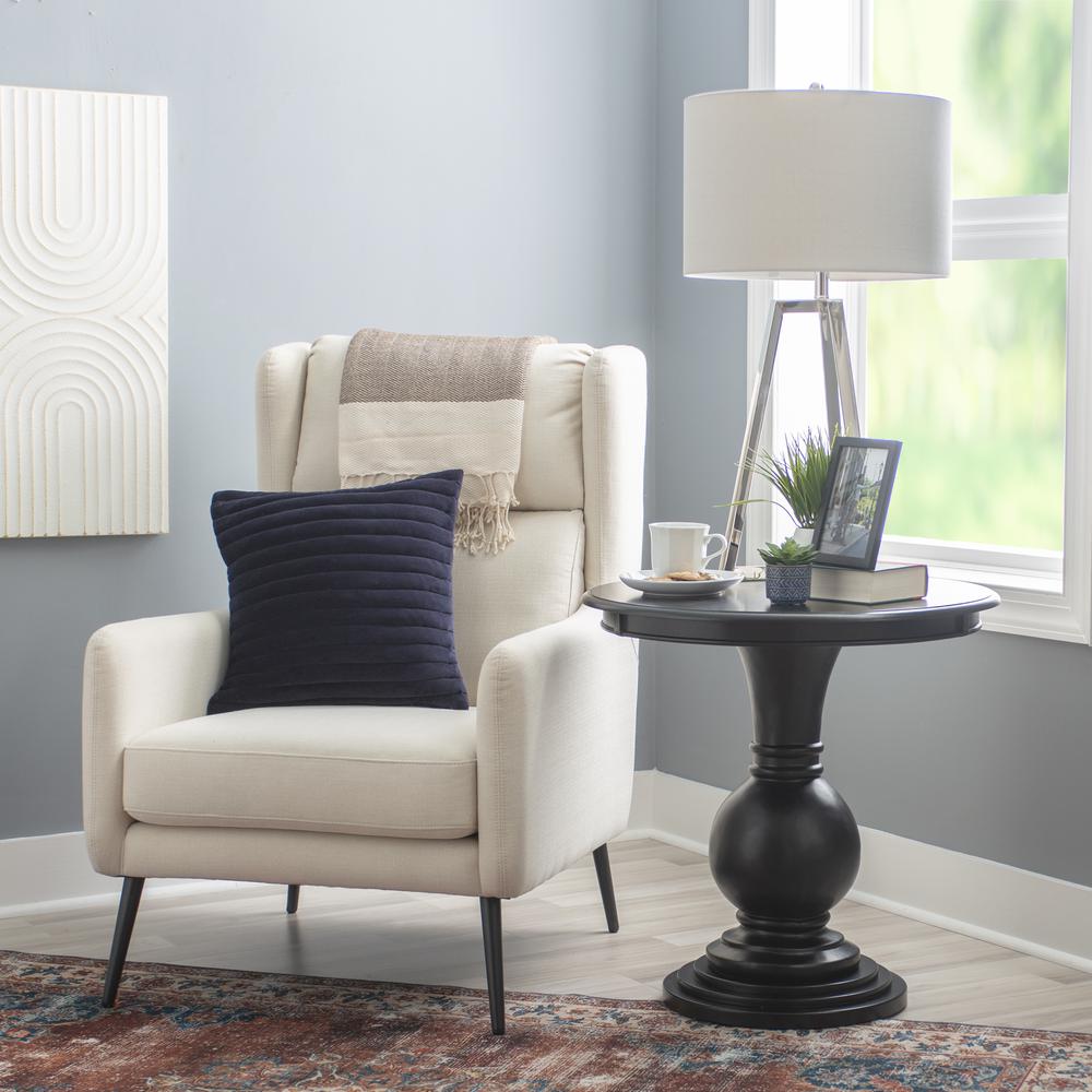 Adeline Round Accent Table Black