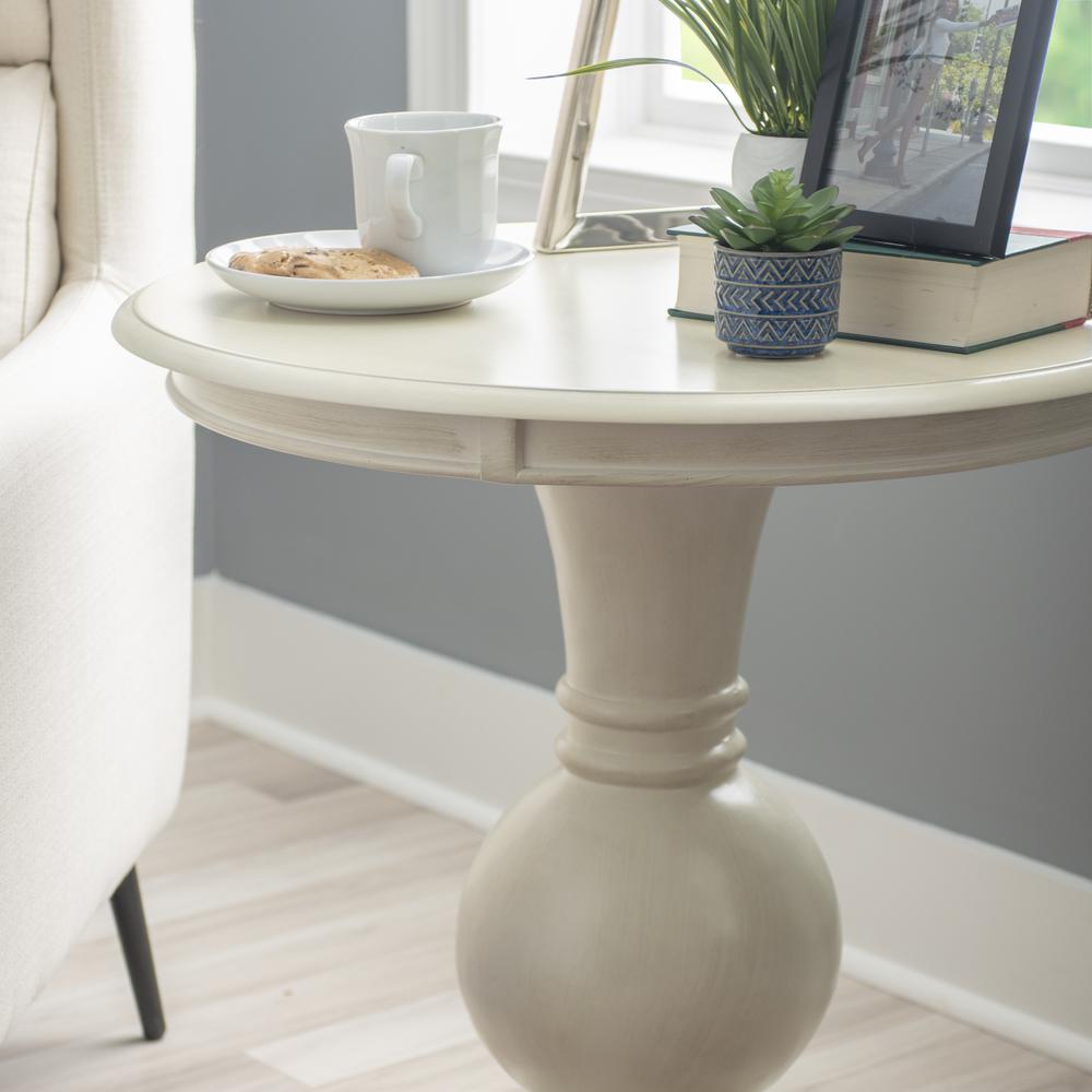 Adeline Round Accent Table Cream