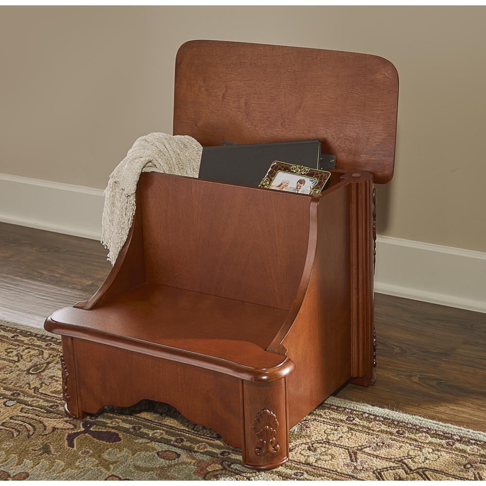 Woodbury Mahogany Bed Steps with Storage