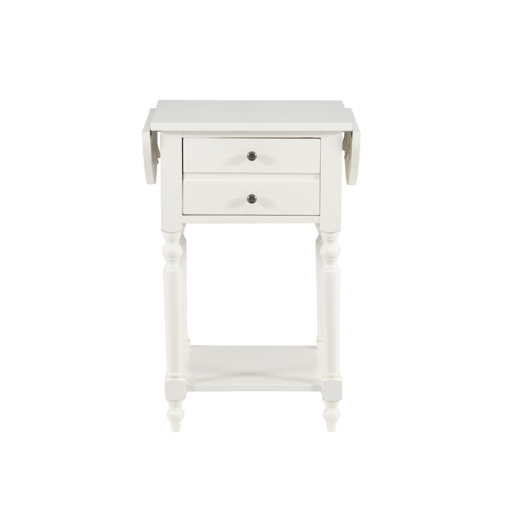 Shiloh White Table with Dropleaf