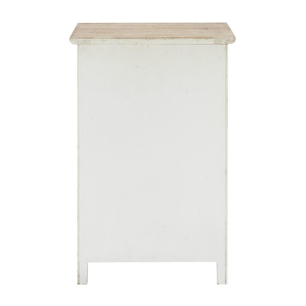 Caspian Fish Storage Side End Table, White